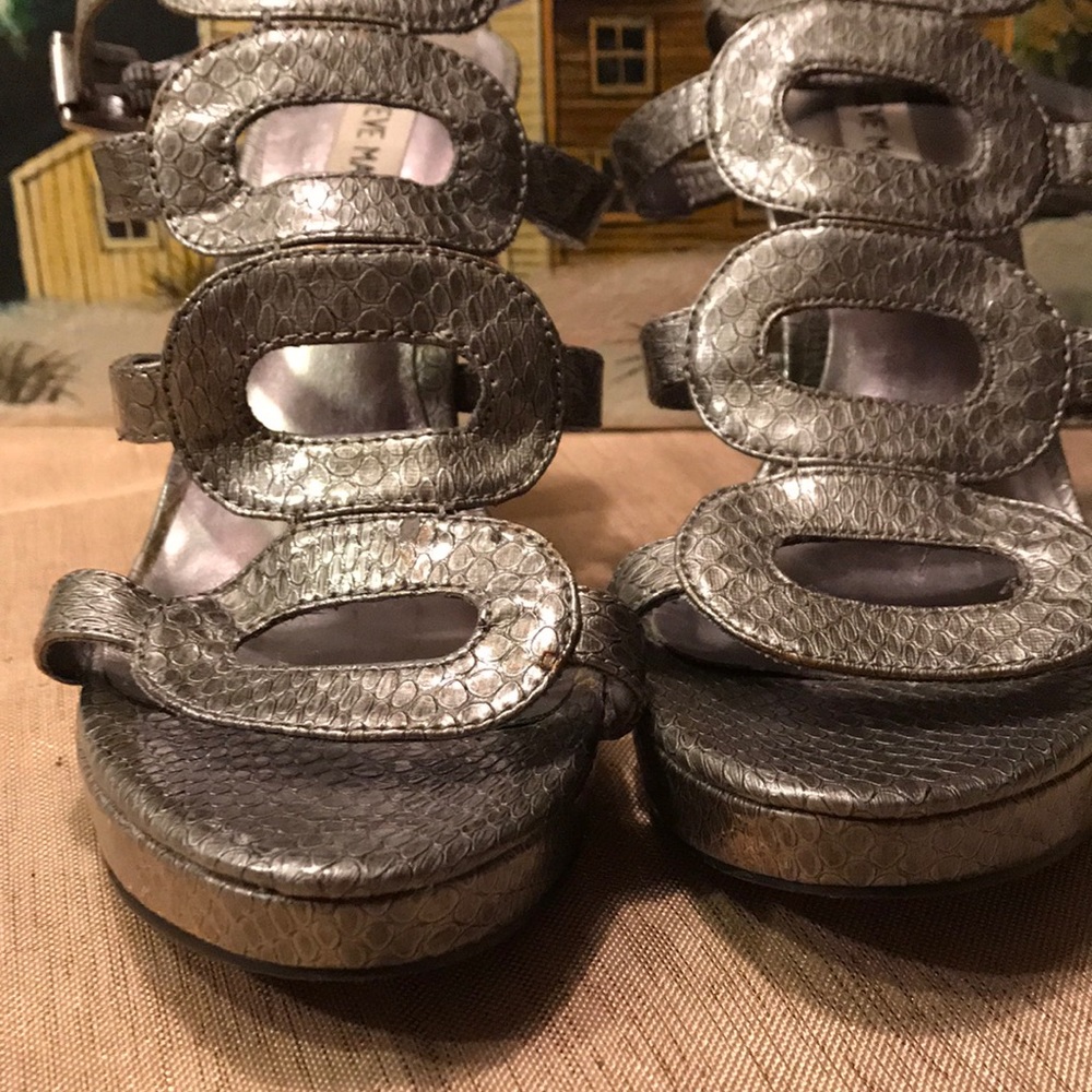 Steve Madden Silver Snake Skin